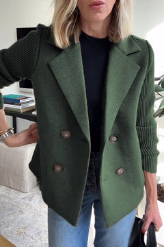 Iona | Tailored Knit-Sleeve Blazer