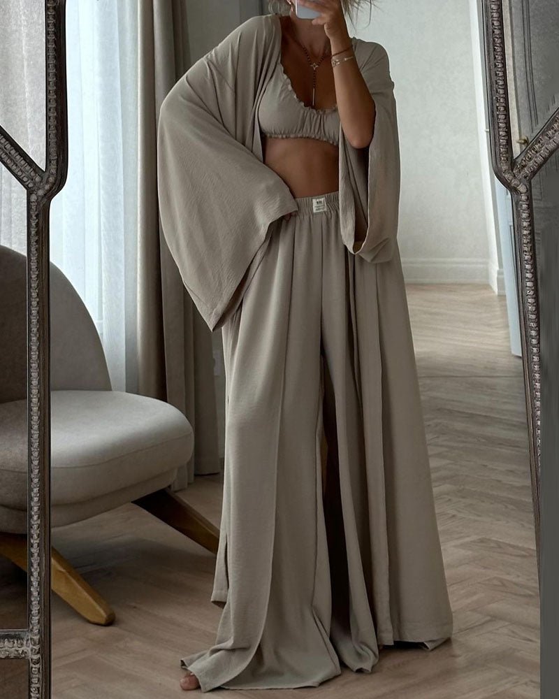 Hsina | Chic Casual Cardigan Set