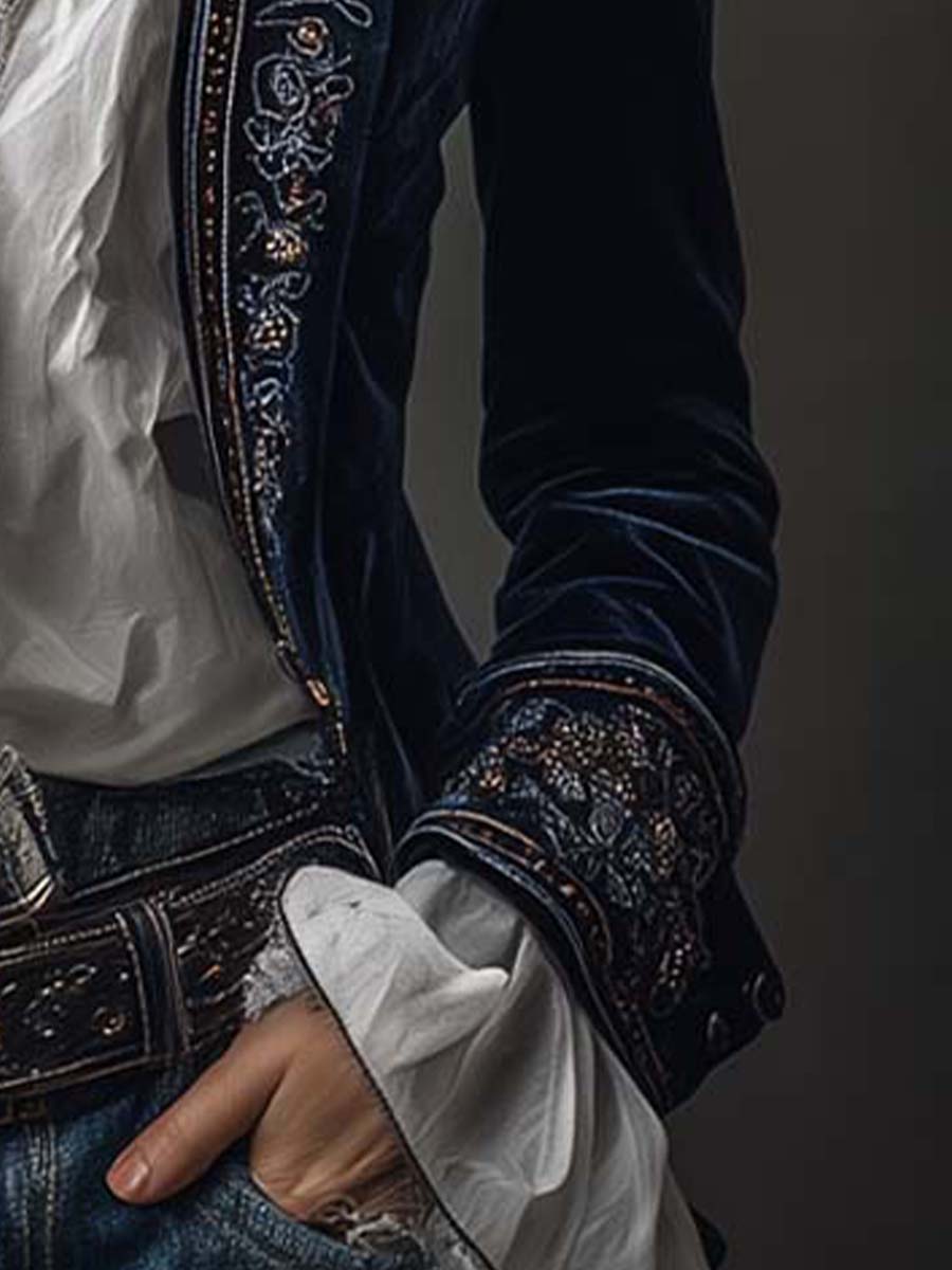 Ellie-Mae | Embroidered Longline Jacket