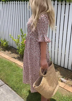 Daisy | Breathable Cotton-Linen Midi Dress