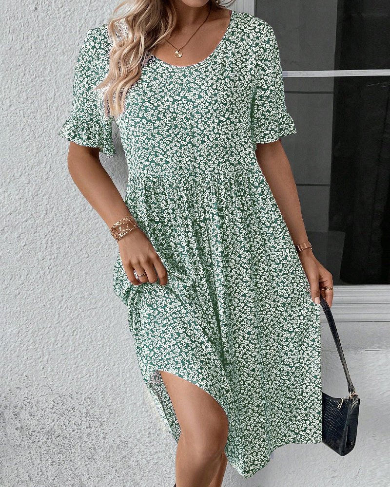 Vera | Elegant Bloom Midi Dress