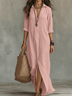 Saskia | Bohemian Button-Front Maxi Dress