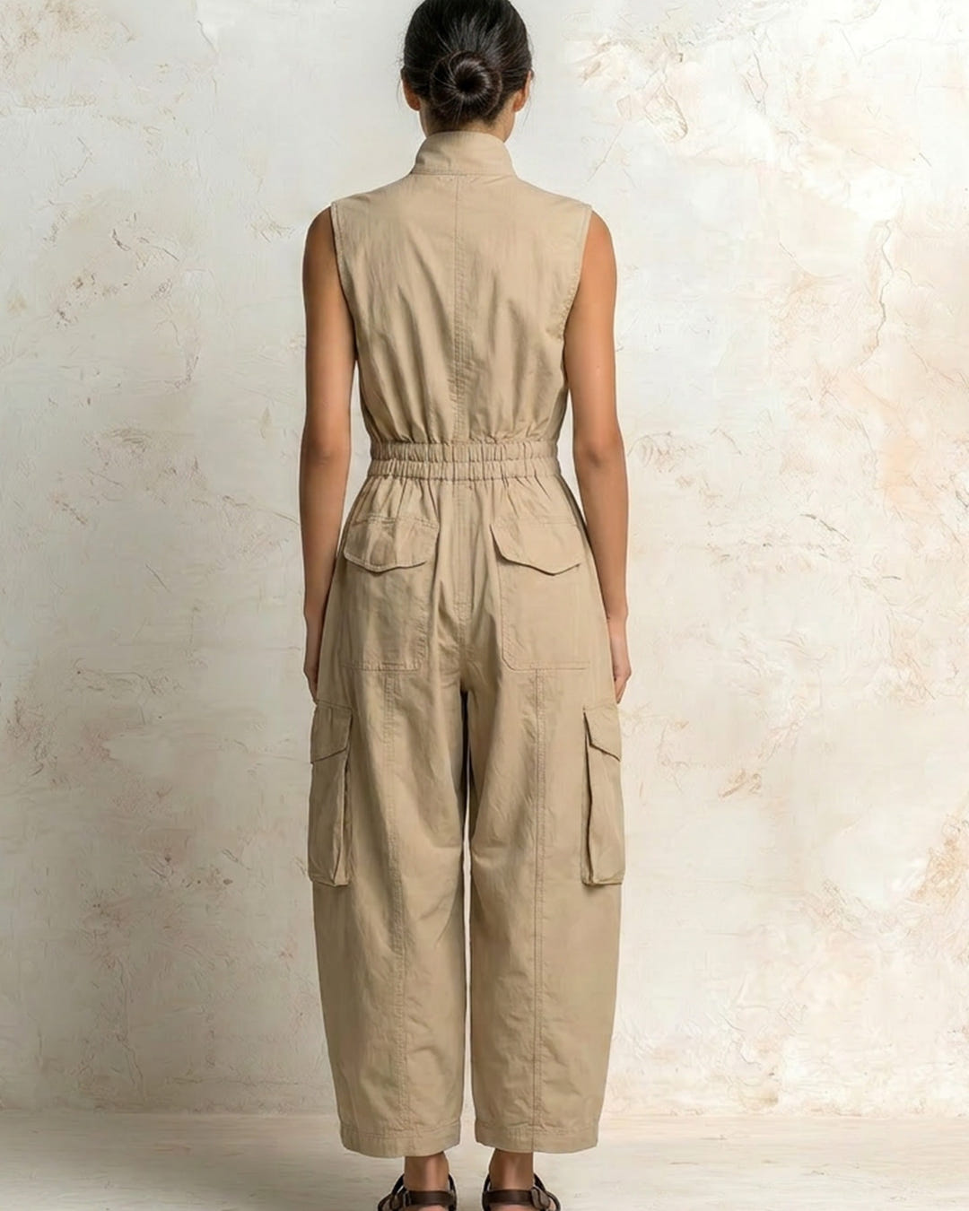 Nettie | Utility Cargo Zip Jumpsuit