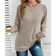 Margaret | Ribbed Shoulder Long-Sleeve
