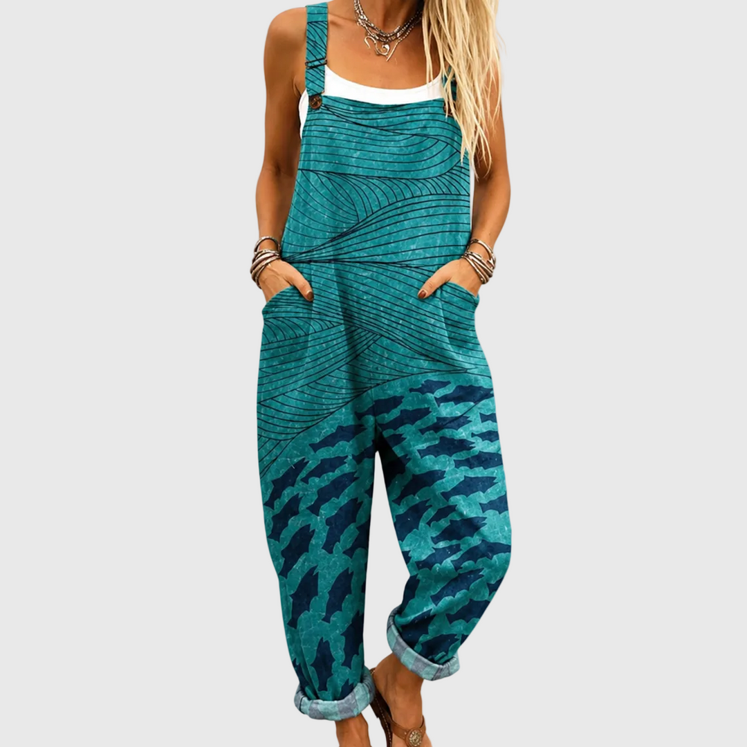 Zola | Wave-Print Jumpsuit