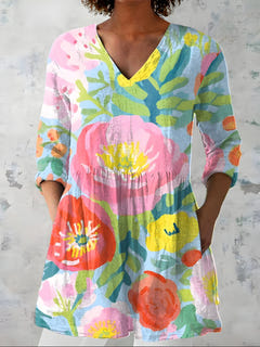 Remy | Long Blouse V-Neck Flowing