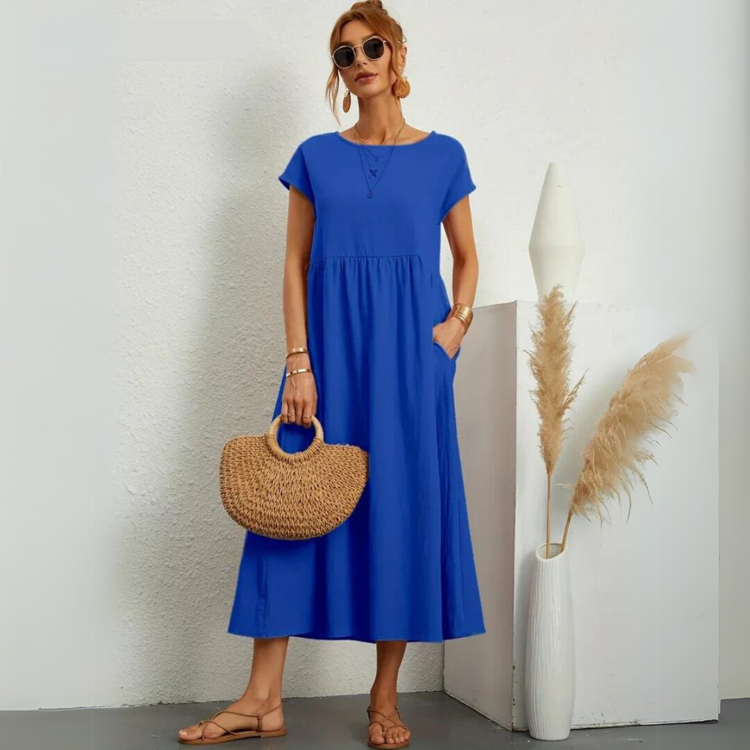 Suzanne | Soft Drape Midi Dress