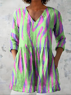 Shawna | Long Blouse with V-Neck