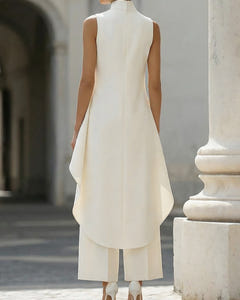 Sidonie | Asymmetric Layered Wide-Leg Jumpsuit