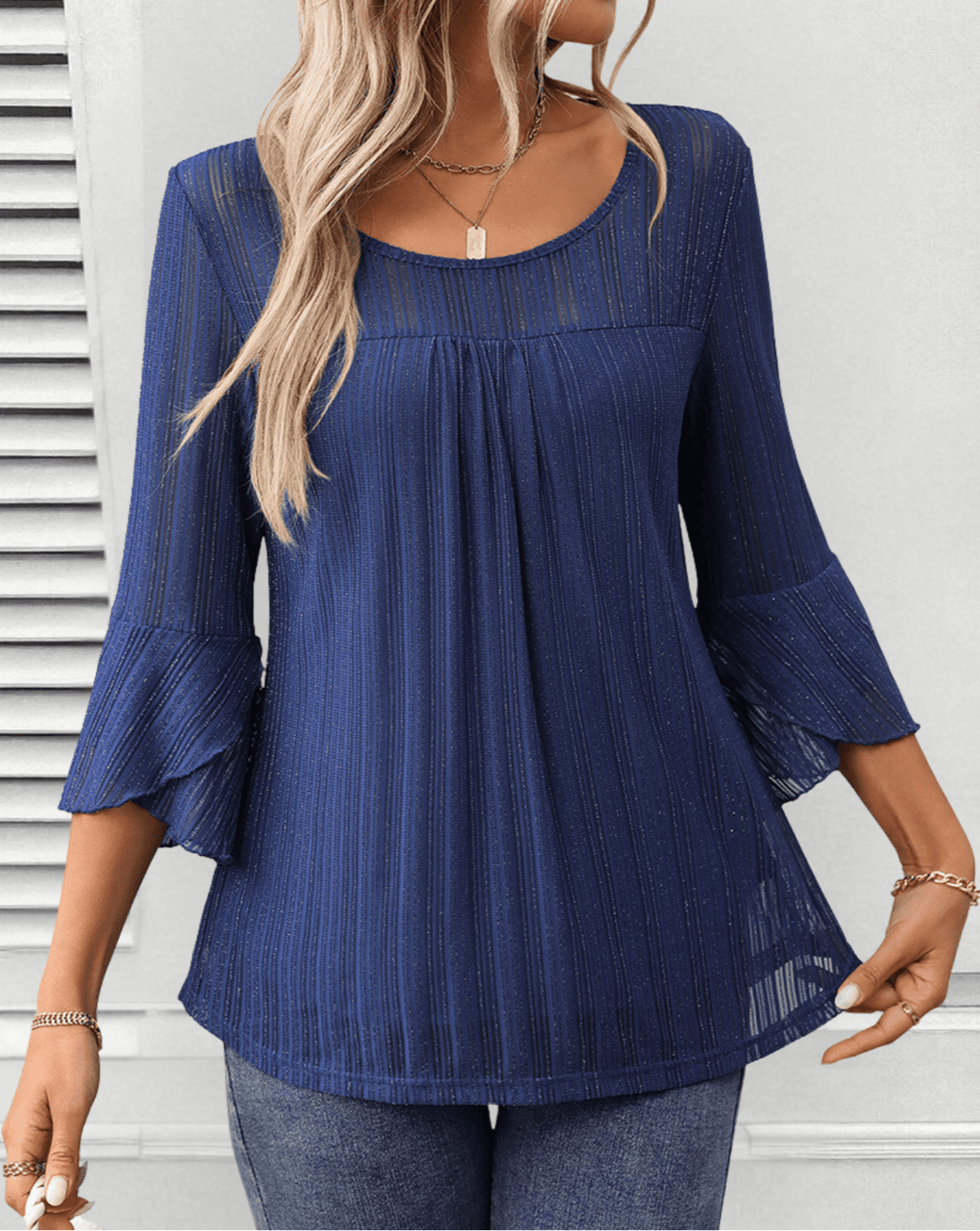Briar | Pleated Shimmer Blouse