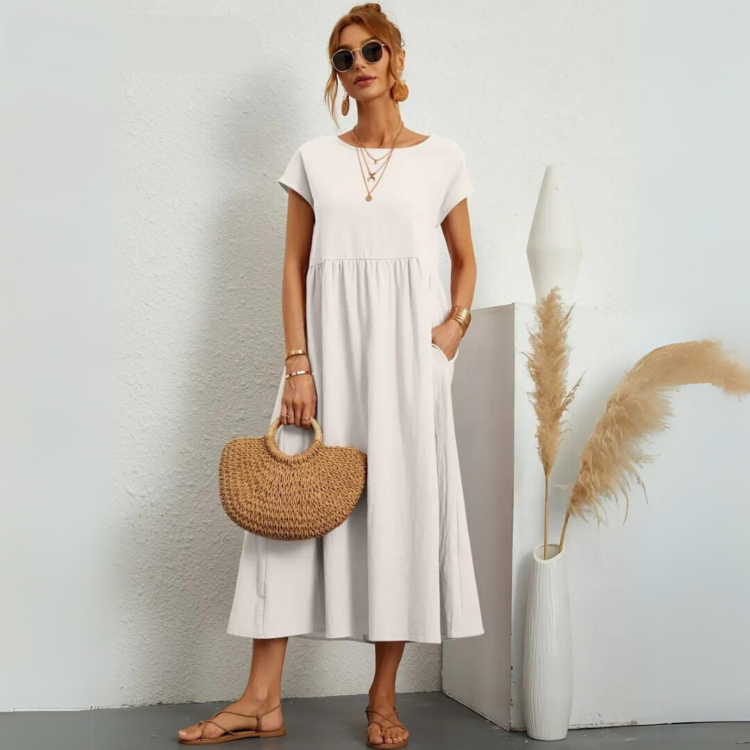 Suzanne | Soft Drape Midi Dress