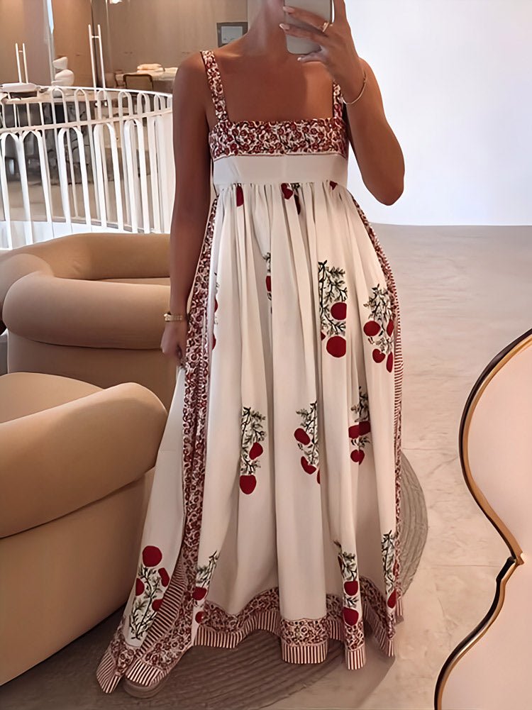 Natalie | Flowing Square-Neck Maxi Dress