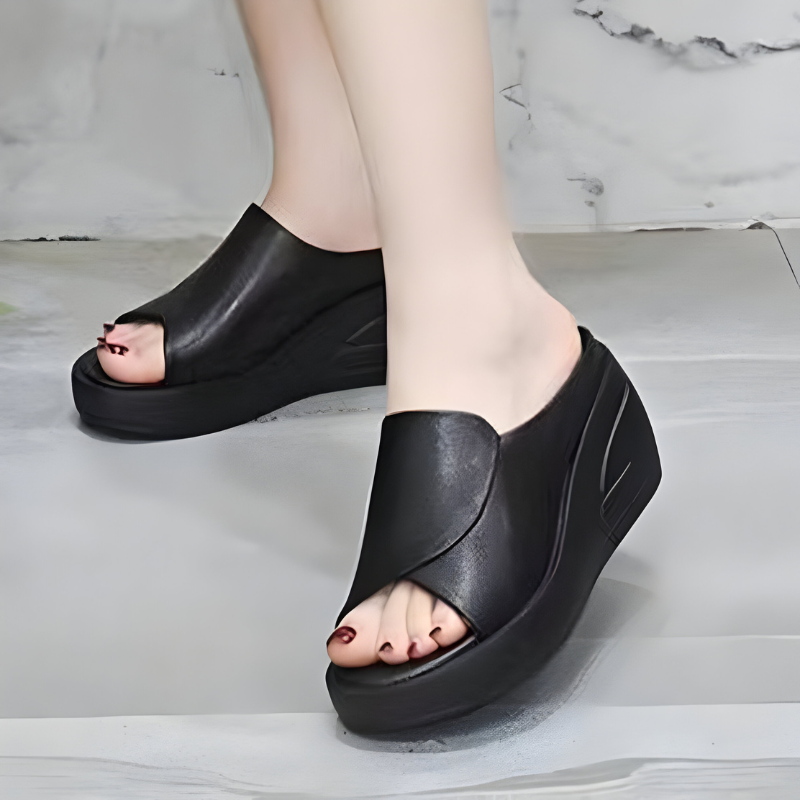 Sina | Minimalist Wedge Sandal