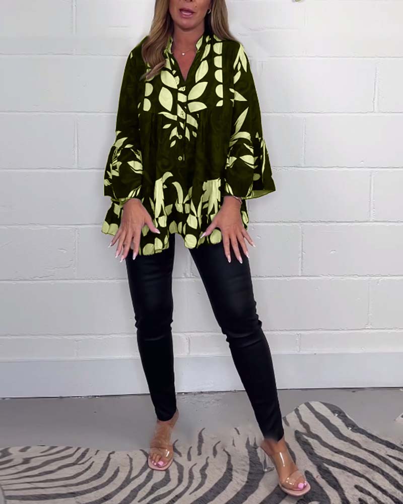 Deirdre | Flared Sleeve Cotton Top