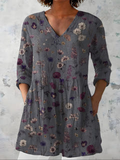 Leandra | Long Blouse with V-Neck