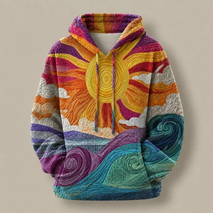 Kiri | Sunburst Print Hoodie