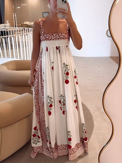 Natalie | Flowing Square-Neck Maxi Dress