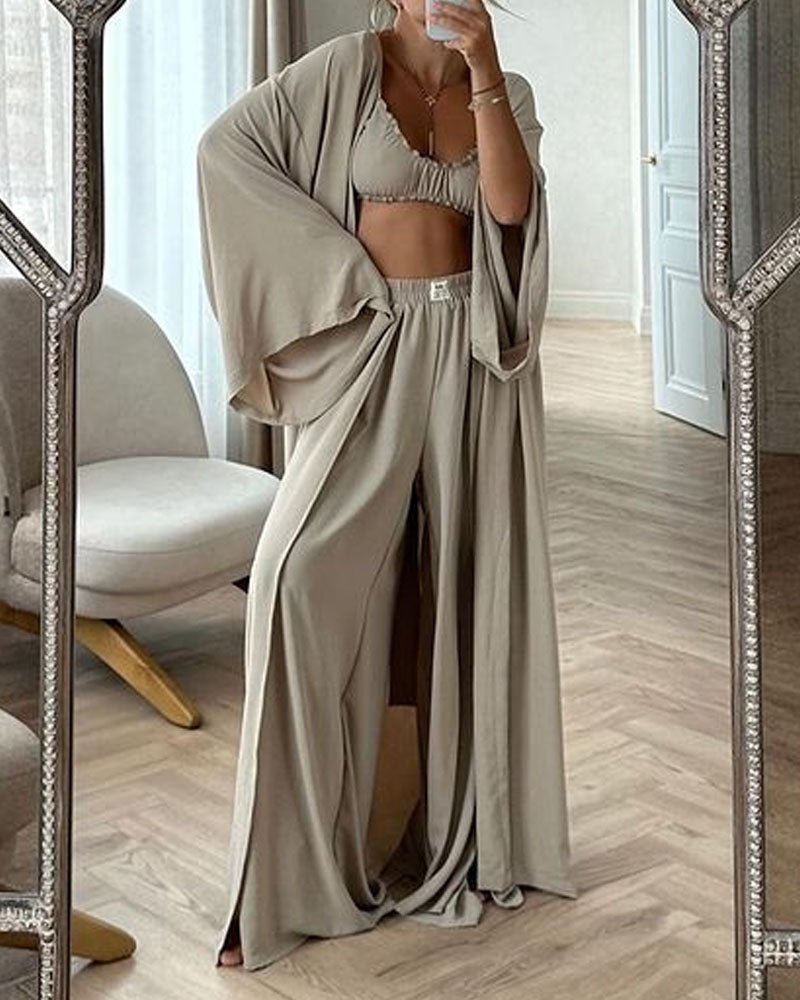 Hsina | Chic Casual Cardigan 2-Piece