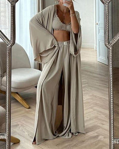 Hsina | Chic Casual Cardigan 2-Piece