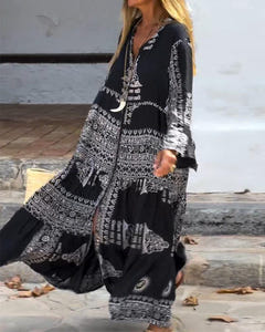 Georgie | Trendy V-Neck Bell Sleeve Dress