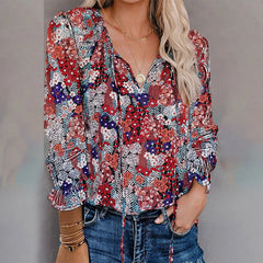Meirion | Boho Chic Floral Blouse