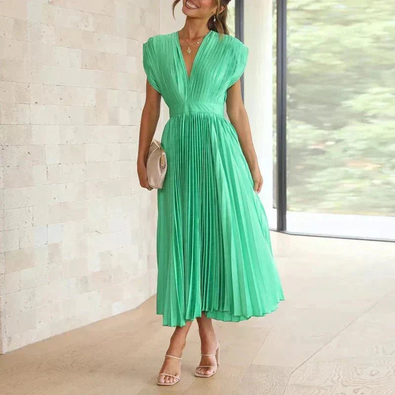 Soleil | Graceful V-Neck Dress