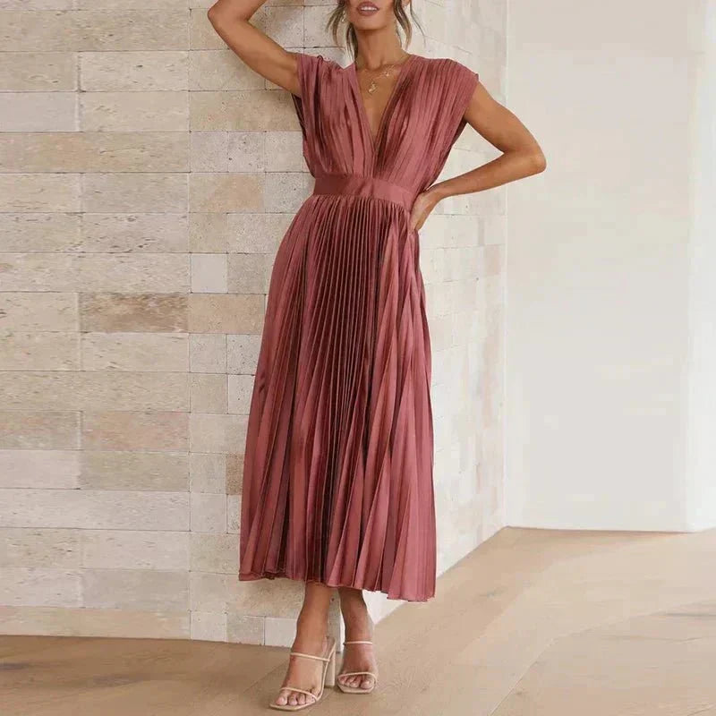 Soleil | Graceful V-Neck Dress