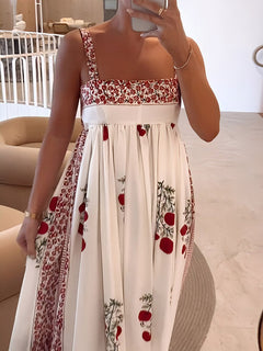 Natalie | Flowing Square-Neck Maxi Dress