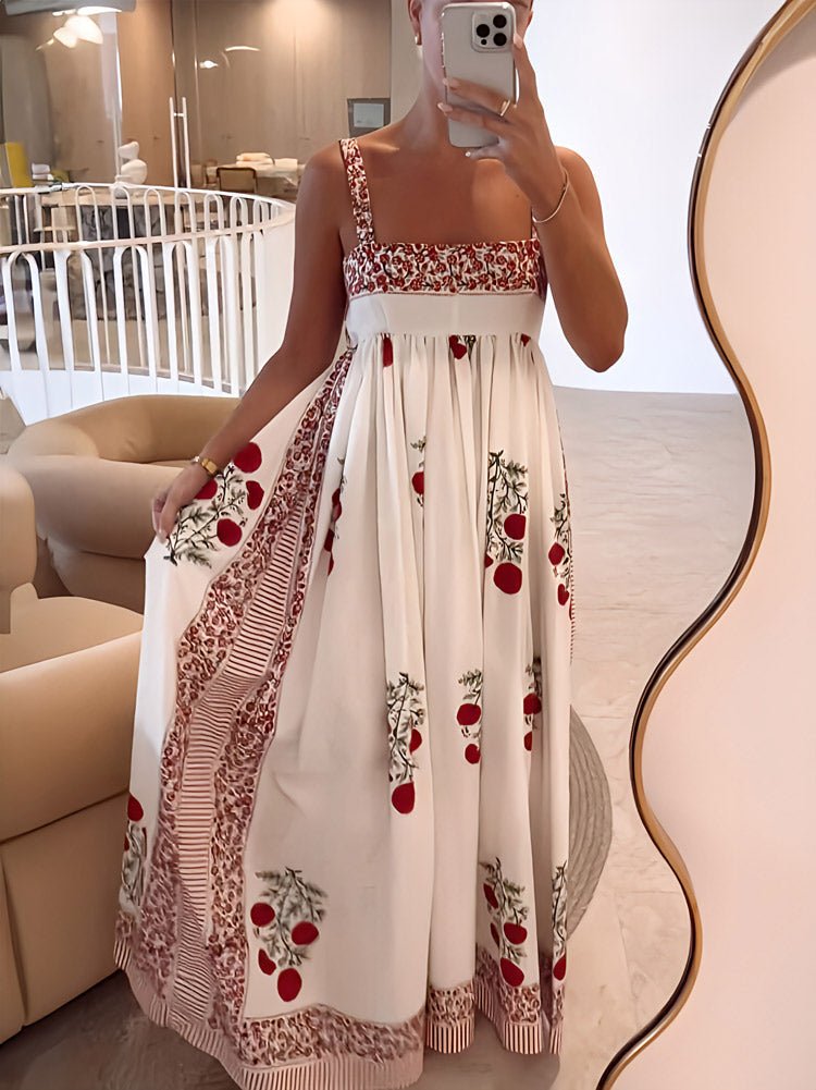 Natalie | Flowing Square-Neck Maxi Dress