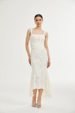 Liliwen | Elegant Floral Jacquard Dress