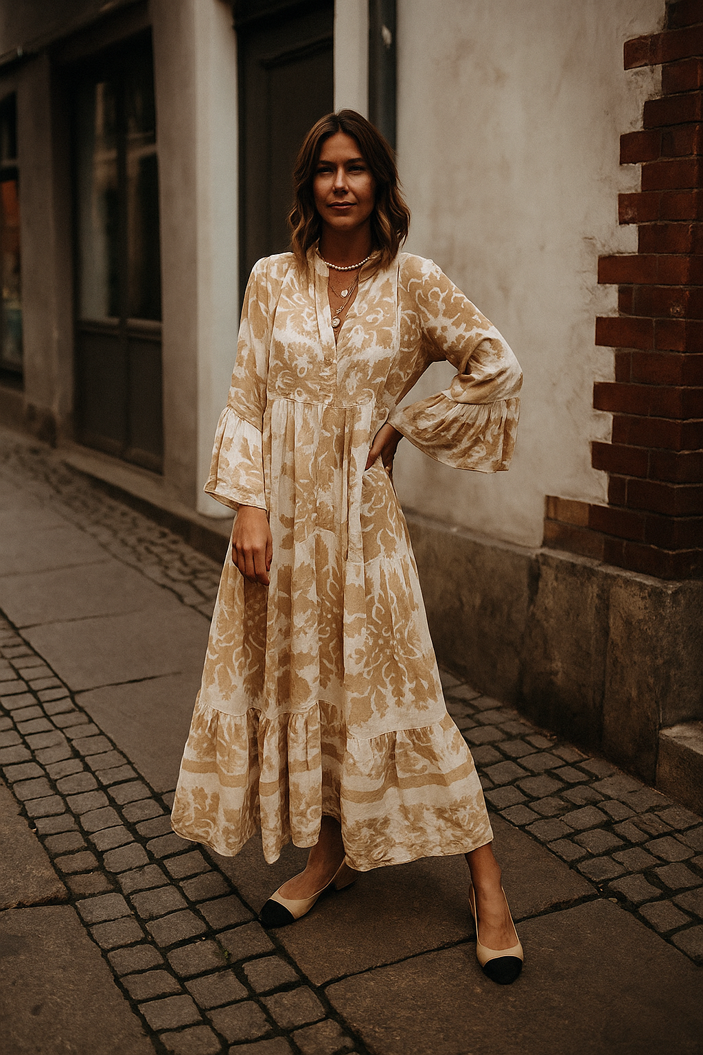 Amie | Flowing V-Neck Maxi Dress
