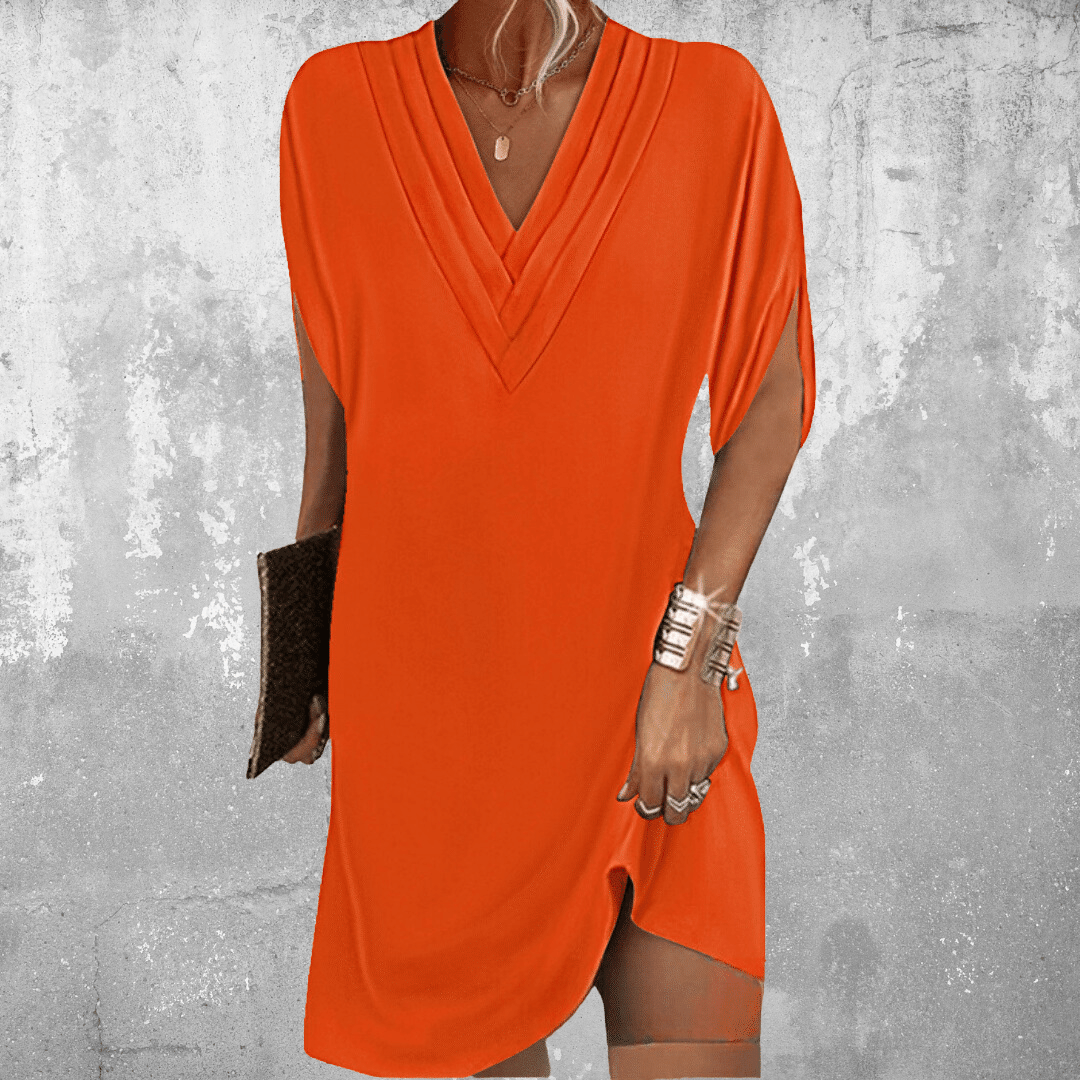 Jade | Flattering V-Neck Shift Dress