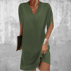 Jade | Flattering V-Neck Shift Dress