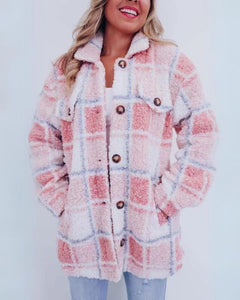 Laura | Soft Plaid Fleece Jacket