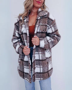 Laura | Soft Plaid Fleece Jacket