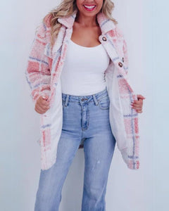 Laura | Soft Plaid Fleece Jacket
