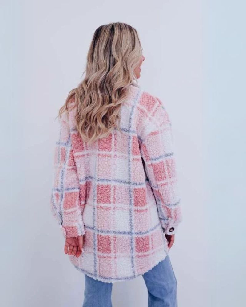 Laura | Soft Plaid Fleece Jacket