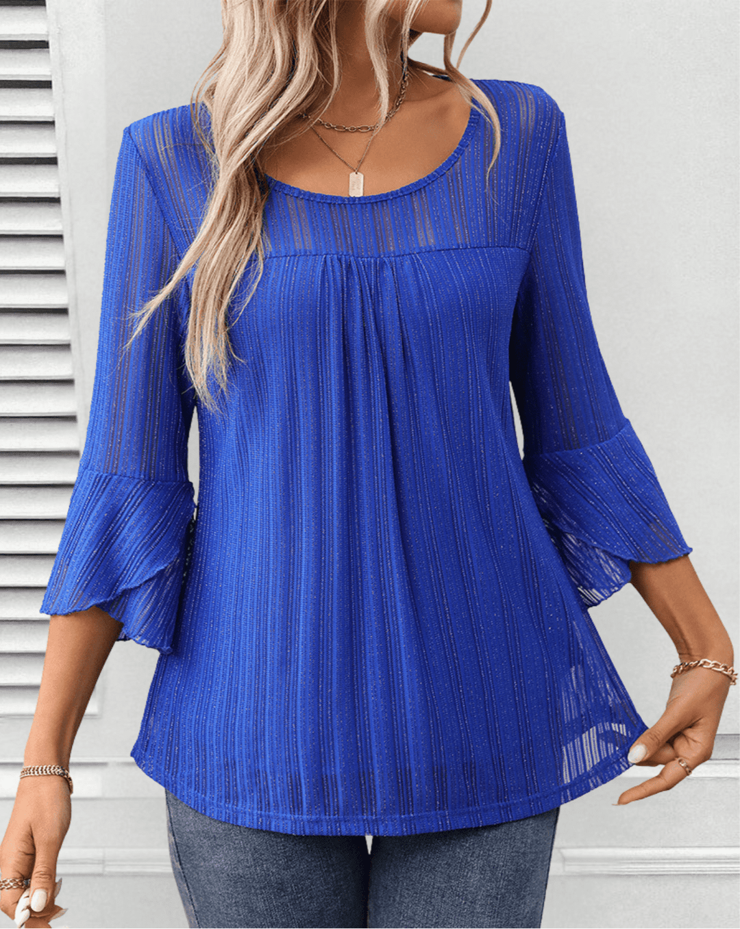 Briar | Pleated Shimmer Blouse