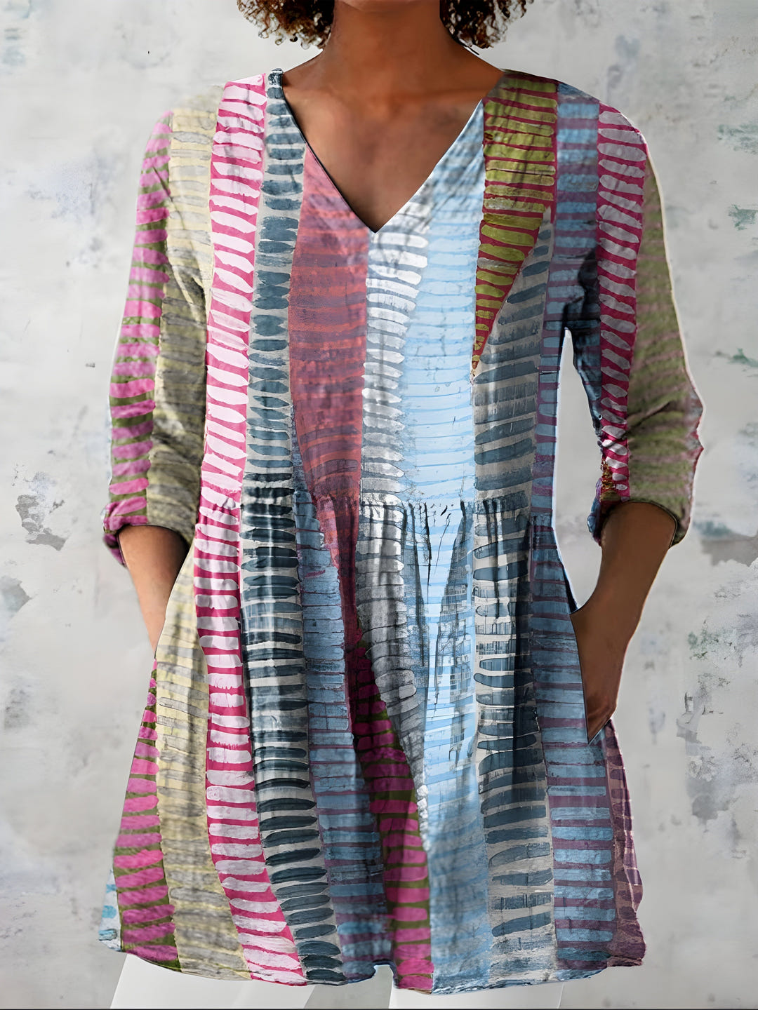Ianthe | Long V-Neck Blouse