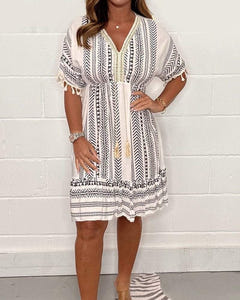 Anika | Coastal Boho Tassel Dress