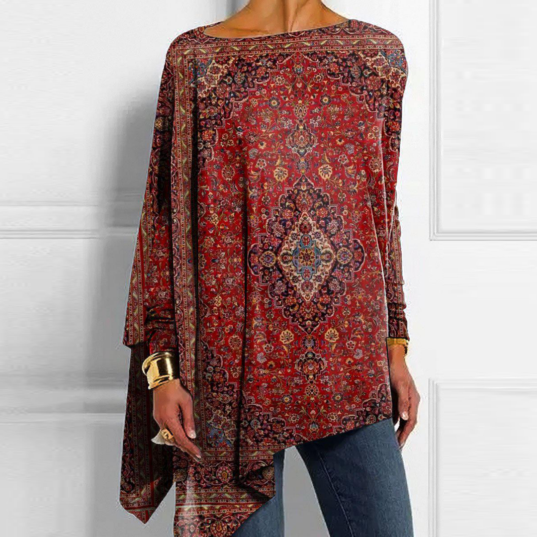 Elise | Elegant Boatneck Long Sleeve Top