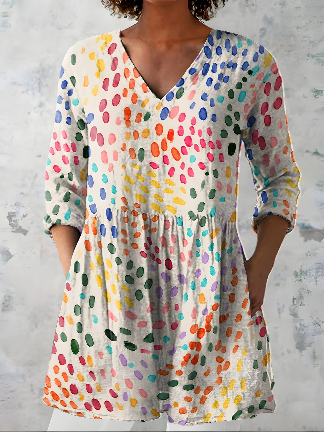 Chanel | Long Flowing V-Neck Blouse