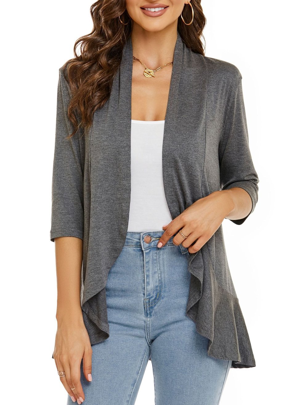 Drew | Lightweight Open-Front Cardigan