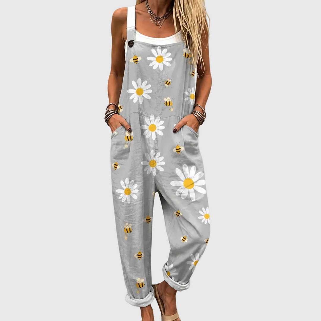 Linda | Ditsy Floral Dungarees