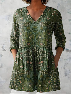 Gabby | Long V-Neck Blouse