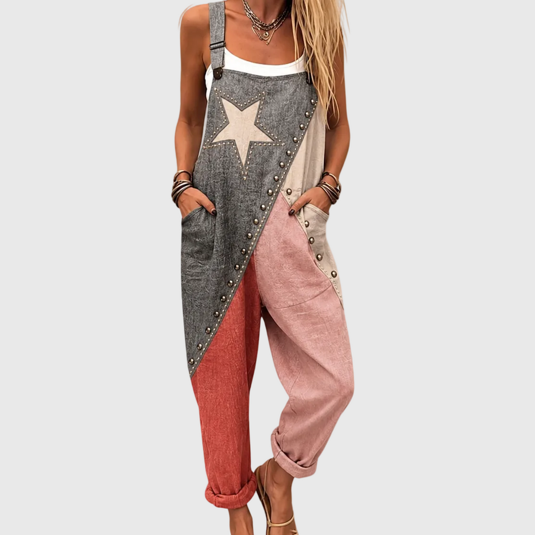 Catherine | Patchwork Dungarees Vintage