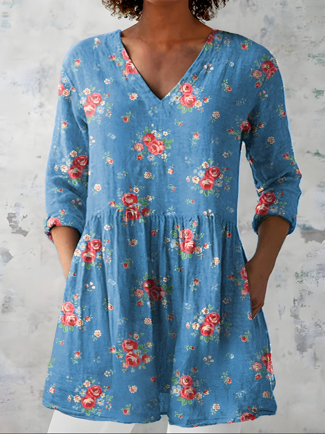 Quiana | Long Blouse V-Neck