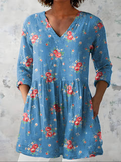 Quiana | Long Blouse V-Neck