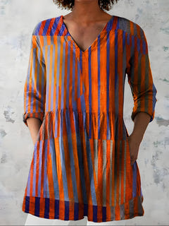 Inga | Long Blouse with V-Neck