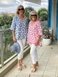 Carly | Retro Print Blouse